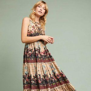 Anthropologie Bhanuni By Jyoti Flower Maxi Dress.  SZ 10